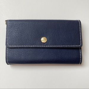 London Fog Navy/Green Wallet with Phone Space